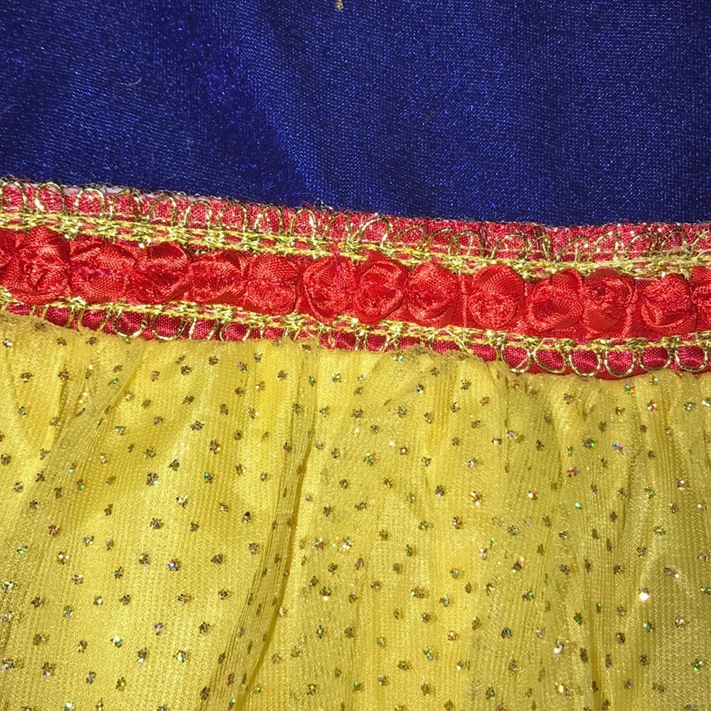Girl’s Disney Classics Princess Snow White Dress Costume Gold/Blue Velvet - Picture 4 of 9